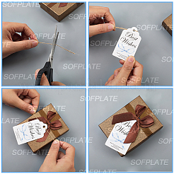 120 stücke 6 arten thanksgiving tag wort beste wünsche bowknot gedruckt papier danke geschenk tags&nbsp;AJEW-SP0003-63B