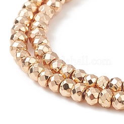 Chapelets de perles en hématite synthétique sans magnétiques&nbsp;G-L485-06A-LG