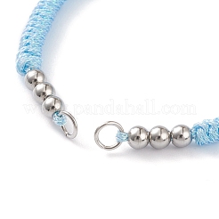 Verstellbare geflochtene Polyesterschnur Armbandherstellung&nbsp;AJEW-JB00849-02