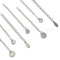 12 Stück 4 Stile 304 Edelstahl Kettenverlängerung&nbsp;FIND-FS0002-96B