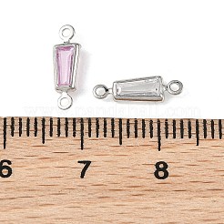 Trapezförmige Verbindungsstücke aus Messing mit Zirkonia-Pavé&nbsp;XGRQ2O597-444P