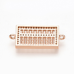 Liens de zircone cubique en laiton micro-pavé&nbsp;ZIRC-T004-31RG
