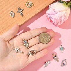 10 Stück 10 Stile Legierung Strass Verbinder/Verbindungsstücke&nbsp;ALRI-YW0001-31