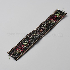 Rubans de fleurs brodés en polyester de style ethnique&nbsp;DIY-WH0580-87B