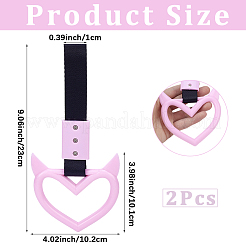 2 anneau de poignée d'avertissement de pare-chocs arrière en plastique ABS en forme de cœur du diable&nbsp;HJEW-SP0001-51A