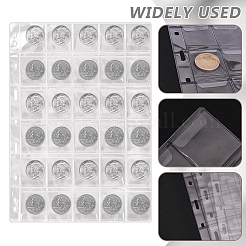 Münzsammelalbum aus PVC-Kunststoff mit 30 Gitter&nbsp;AJEW-WH0696-157
