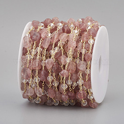 Handgefertigte natürliche Erdbeerquarz Perlenketten&nbsp;CHC-I031-11D