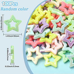 100 Stück undurchsichtige Acrylperlen&nbsp;SACR-SP0001-32