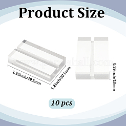 10 soporte rectangular para tarjetas de identificación de acrílico.&nbsp;AJEW-GF0015-02
