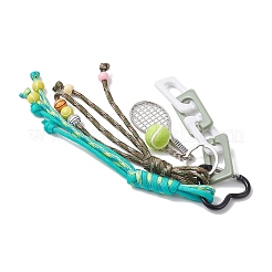 Pendentifs décoratifs en alliage en forme de raquette de badminton&nbsp;HJEW-JM04271