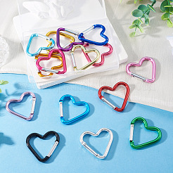 15 Stück 15 Farben Zinklegierung Schraubverschluss Karabiner&nbsp;FIND-TA0009-84