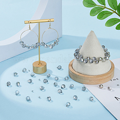 Chapelets de perles en verre transparent électrolytique&nbsp;EGLA-FI0001-01B
