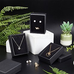 Kraft Baumwolle gefüllt Pappe Papier Schmuck Set Boxen&nbsp;CBOX-R036-11B
