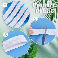 Rubans en polyester de 10 m avec poudre de paillettes&nbsp;OCOR-WH0046-55