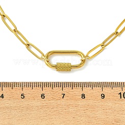 Halsketten aus 4 mm dickem Edelstahl 304 mit Büroklammerketten und Karabinerverschluss für Damen&nbsp;NJEW-JN06229