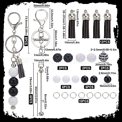 Kit de fabrication de porte-clés perlés en barre de fer pour Halloween&nbsp;DIY-SC0025-93