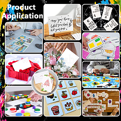 Quadratische leere Grußkarten aus Papier&nbsp;DIY-NB0015-57B