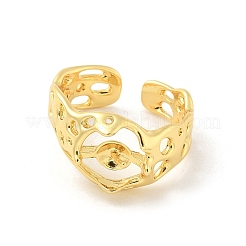 Sertissage de bague de manchette ouverte à cheville en laiton&nbsp;KK-G518-08G-01
