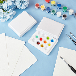 Kunststoff-Porzellan-Aquarell-Ölpalette&nbsp;TOOL-WH0053-37