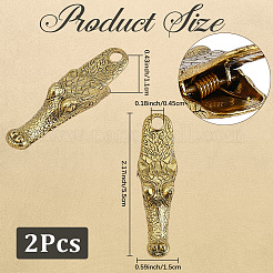2 clip in lega di coccodrillo&nbsp;AJEW-CP0011-57