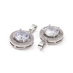 Pendentifs en laiton zircon cubique transparent&nbsp;KK-E068-VC440