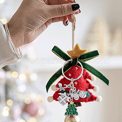 6 stücke 6 arten weihnachten thema legierung emaille schlüsselanhänger&nbsp;KEYC-SP0001-53