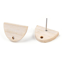 Boucles d'oreilles en bois de frêne&nbsp;EJEW-N017-011M