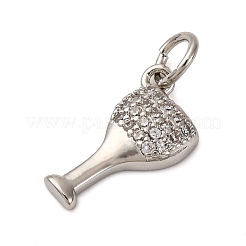 Messing micro pave klar zirkonia charme&nbsp;KK-P308-82P