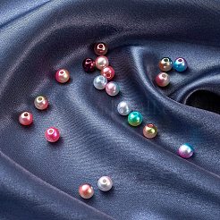 Regenbogen ABS Kunststoff Nachahmung Perlen&nbsp;OACR-YW0001-02B
