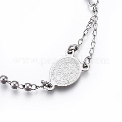 Anlaufgeschützte Charm-Armbänder aus Edelstahl 201&nbsp;LS-BJEW-P258-15P