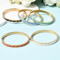 Bracelets articulés en acier inoxydable 304 émaillé&nbsp;BJEW-D408-45G