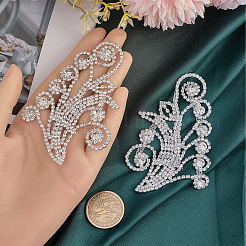 1 Paar Messing-Strass-Accessoires für Hochzeitskleider&nbsp;FIND-GF0006-54