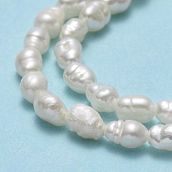 Fili di perle di perle d'acqua dolce coltivate naturali&nbsp;PEAR-J006-02A
