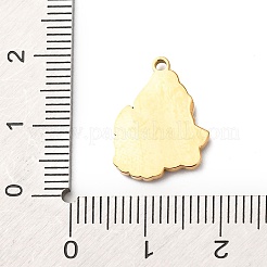 Pendentifs de Noël en acier inoxydable 304 émaillé&nbsp;LS-STAS-B112-02G-03