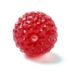 Stämmig Rhinestone Harz Kaugummi Kugel Perlen&nbsp;RESI-S259-A02