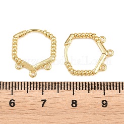 Messing Huggie Hoop Ohrring Zubehör&nbsp;KK-H292-37G-02