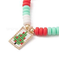 Handgefertigte Stretch-Armbänder aus Polymertonperlen für Frauen&nbsp;BJEW-MZ00042-01