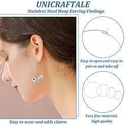 Accesorios para pendientes de aro de acero inoxidable quirúrgico 316&nbsp;STAS-UN0002-79P