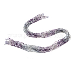 Natürliche lila Fluorit Perlen Stränge&nbsp;G-P603-C-2mm-07