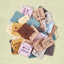 60 pieza de etiquetas de microfibra de 10 colores&nbsp;DIY-CL0002-04