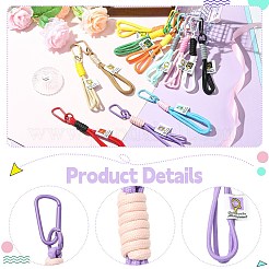 12 stücke 12 farben regenschirm schnur nylon seil anhänger dekorationen karabiner&nbsp;KEYC-CJ0001-18