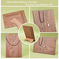 Présentoir à collier en bois de noyer&nbsp;ODIS-WH00011-33