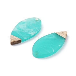 Colgantes de resina transparente y madera de nogal&nbsp;RESI-XCP0002-14