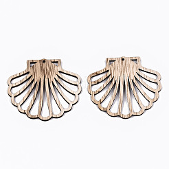 Grands pendentifs en bois creux non finis&nbsp;WOOD-N006-143