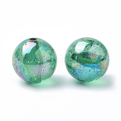 Ab-Farbe überzogene transparente Acrylperlen mit Glitzerpulver&nbsp;X-TACR-R136-03