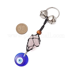 Decorazioni pendenti con sacchetto in quarzo rosa naturale&nbsp;HJEW-JM02128-02