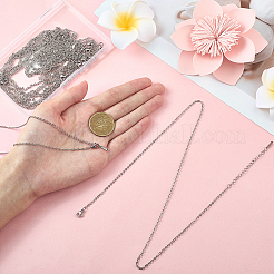 30 collier chaîne en acier inoxydable 304 pour hommes et femmes&nbsp;NJEW-BBC0001-46