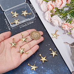 10pcs pendentifs en laiton de placage en rack&nbsp;KK-BBC0016-12