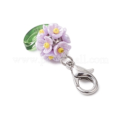 Decorazioni pendenti in resina e perline di vetro&nbsp;HJEW-MZ00169-04