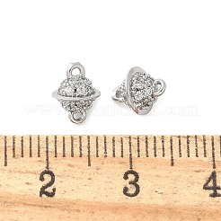 Ciondoli connettore in ottone micro pavé di zirconi cubici&nbsp;KK-U056-36P